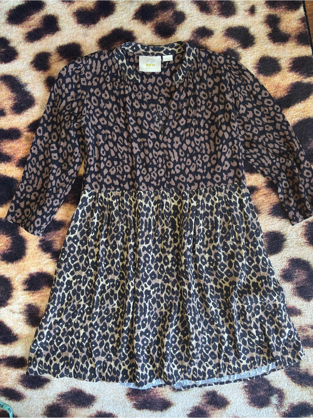 Maeve Anthropologie Leopard Print Dress